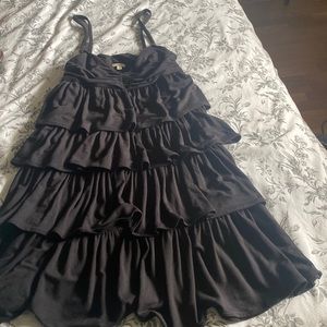 Jcrew black XS ruffle dress